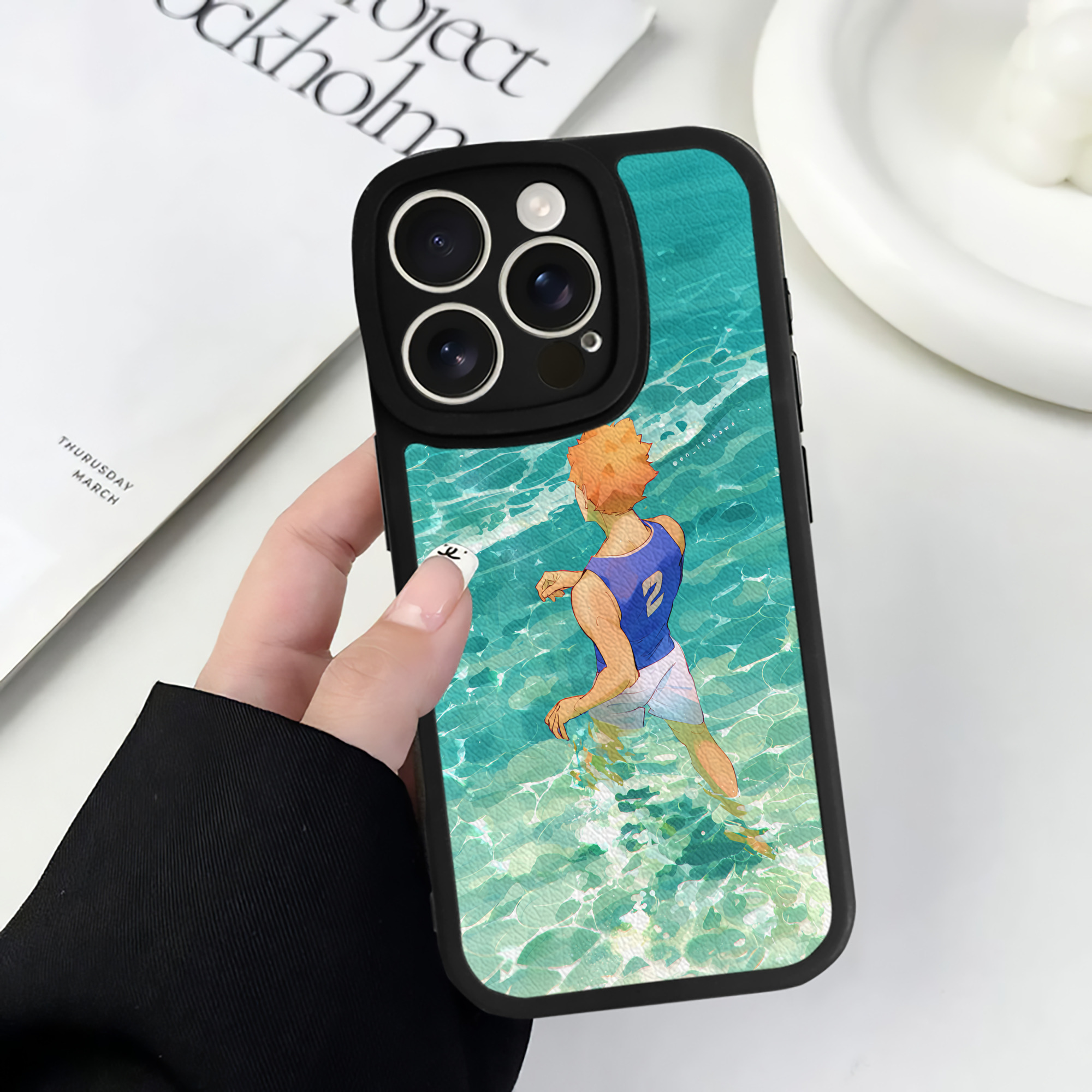 （画像用） ハイキュー!! Haikyu!! 【iPhone 16シリーズ対応】シリコンスマホケース（レザー調） 材質：シリコン
